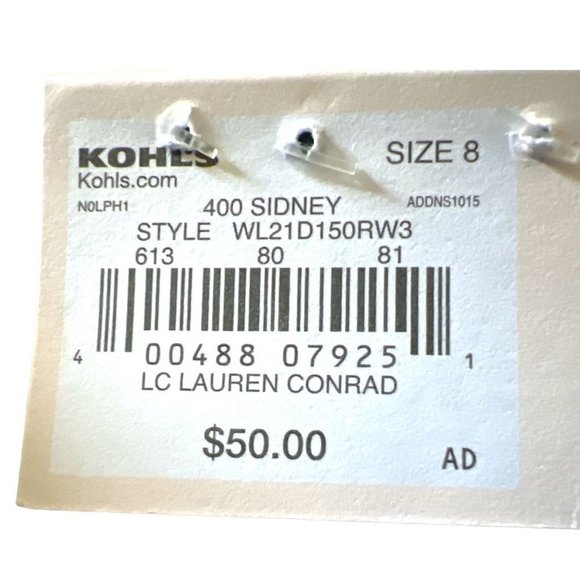 SOLD LC Lauren Conrad Womens Med Wash High Rise Distressed Cropped Jeans Sz 8 - Picture 9 of 10